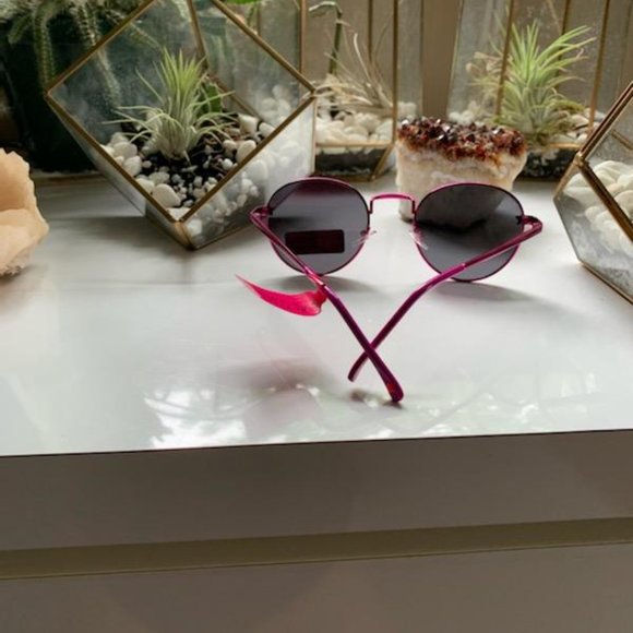Betsey Johnson Fuscia Metal Sunglasses main image 4